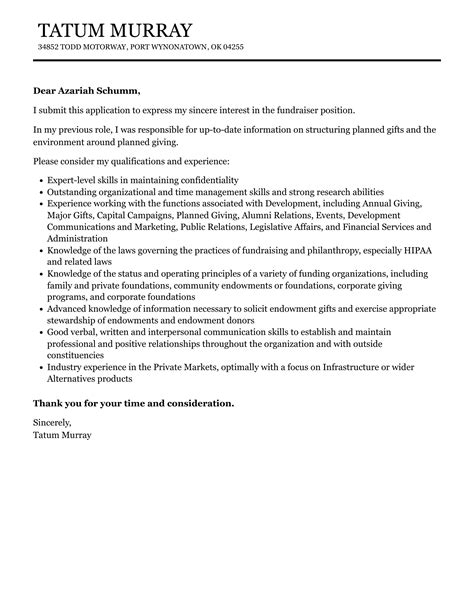 fundraiser cover letter examples|Fundraiser Cover Letter Sample .